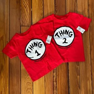 Universal Thing 1 & Thing 2 t-shirts for twins